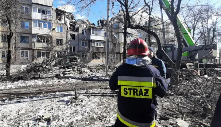 Harkiv, Ukrajina, 15.3.2022.- Stambene zgrade u Harkivu, unitene u ruskoj topničkoj vatri. foto HINA/ PAP /DSNS/ ua