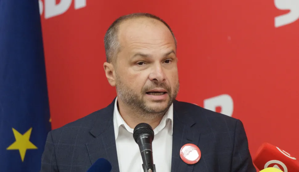 Zagreb, 27.09.2025. - Sjednica Glavnog odbora SDP-a.Na fotografiji Sini&scaron;a Hajda&scaron; Dončić.foto HINA/ Edvard &Scaron;U&Scaron;AK