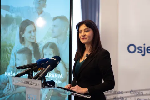 Osijek, 26. 1. 2026., Predstavljanje programa Na&scaron;a Slavonija i Baranja - na&scaron; domNata&scaron;a Trami&scaron;ak; stanovanje; obitelji; potpore; županija; Slavonija; Baranja