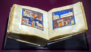 01.02.2020., Sarajevo, Bosna i Hercegovina - Povodom 132. rodjendana Zemaljskog muzeja otvorena je soba Sarajevske hagade. Sarajevska hagada je zidovski rukopisno-oslikani kodeks koji je nastao u drugoj polovini 14. stoljeca na sjeveru Spanjolske. U Bosnu i Hercegovinu donijeli su je protjerani Sefardi. Ova hagada pripada skupini sefardskih hagada, a njih je u cijelom svijetu sacuvano ukupno 15. Na hebrejskom jeziku hagada je prica i smatra se jednom od najljepsih knjiga ove vrste. Hagada je u ratu sacuvana u jednoj od dzamija na Bjelasnici a prije toga, pripadala je sarajevskoj jevrejskoj porodici Kohen.rPhoto: Armin Durgut/PIXSELL