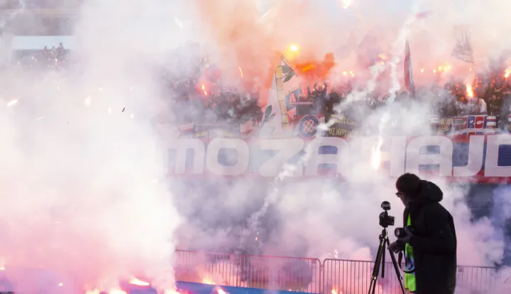 Zagreb, 02.03.2025 - Utakmica 24. kola HNL-a Dinamo - Hajduk. Na fotografiji torcida.foto HINA/ Daniel KASAP/ dk