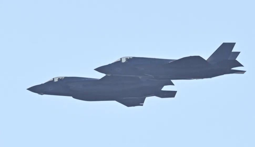 US military fighter jets fly over at Jos? Aponte de la Torre Airport, formerly Roosevelt Roads Naval Station, in Ceiba, Puerto Rico, on January 3, 2026. President Donald Trump said Saturday that US forces had captured Venezuelan leader Nicolas Maduro after launching a "large scale strike" on the South American country. "The United States of America has successfully carried out a large scale strike against Venezuela and its leader, President Nicolas Maduro, who has been, along with his wife, captured and flown out of the Country," Trump said on Truth Social. (Photo by Miguel J. Rodriguez Carrillo/AFP)