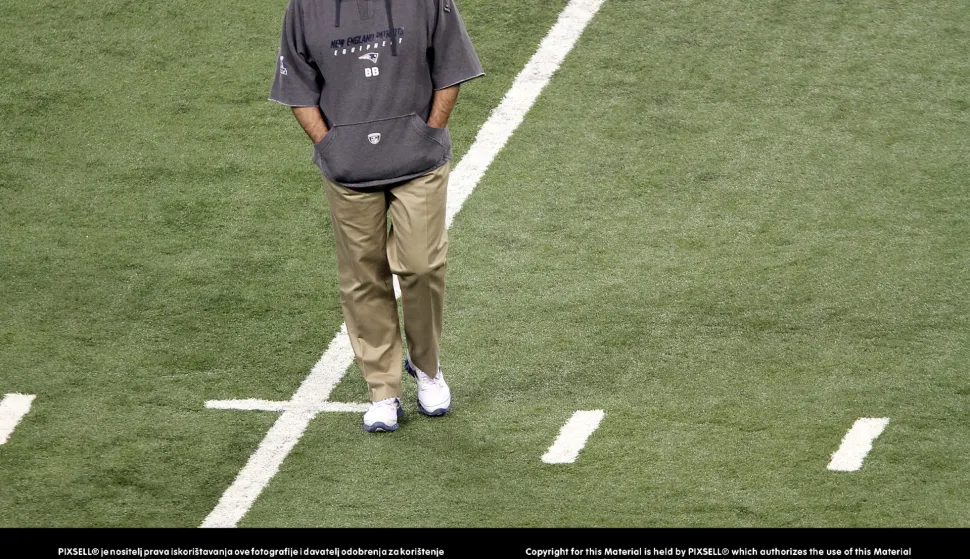 New England Patriots head coach Bill Belichick prior to Super Bowl XLVI in Lucas Oil Stadium in Indianapolis, Indiana on February 05, 2012. Super Bowl XLVI came down to the final seconds as the New York Giants beat the New England Patriots with a final score of 21-17. Photo by Aaron Suozzi/ABACAUSA.COM Photo: Press Association/PIXSELL