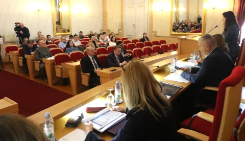 Osijek, 28. 01. 2026, Županijska 4. Koordinacija gradonačelnika i načelnika sa županicom Nata&scaron;om Trami&scaron;ak.snimio GOJKO MITIĆ