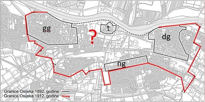 Projektna dokumentacija - urbanistički natječajArhivaGranice Osijeka