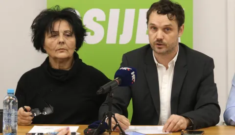 Osijek, 30. 01. 2026, NaMa, Press konferencija, Možemo, Anić i Ki&scaron;.snimio GOJKO MITIĆ