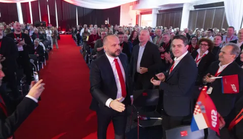 Zagreb, 31.01.2026 - Tematsko-izvje&scaron;tajna Konvencija SDP-a, na koju je pozvano vi&scaron;e od 700 delegata stranačkih organizacija iz cijele Hrvatske. Na fotografiji Sini&scaron;a Hajda&scaron; Dončić. foto HINA/ Daniel KASAP/ dk