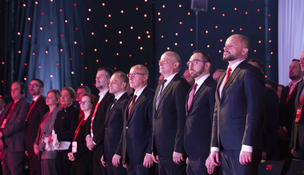 Zagreb, 31.01.2026 - Tematsko-izvje&scaron;tajna Konvencija SDP-a, na koju je pozvano vi&scaron;e od 700 delegata stranačkih organizacija iz cijele Hrvatske. Na fotografiji Orsad Miljenić, Tomislav Toma&scaron;ević, Sini&scaron;a Hajda&scaron; Dončić. foto HINA/ Daniel KASAP/ dk