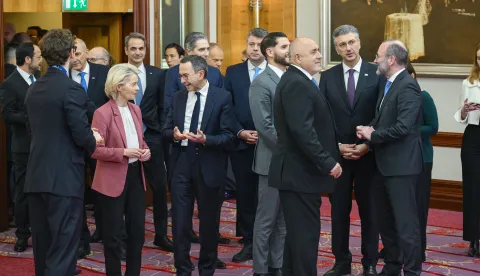 30.01.2026., Zagreb - Zajednicka fotografija lidera EPP-a nakon sastanka stranke. Photo: Neva Zganec/PIXSELL