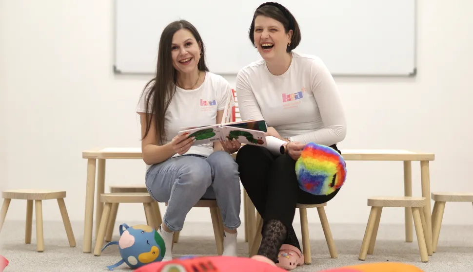 Osijek, 29. 01. 2026., Ulica Hrvatske republike, Kids English Academy, strani jezici, engleski jezik, mala djeca, vrtićka djeca, Dora Ore&scaron;ković Vrdoljak; Ema Ivančić SNIMIO BRUNO JOBST