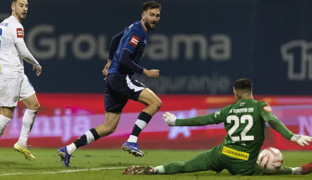 Zagreb, 02.02.2026 - Utakmica 20. kola HNL-a Dinamo - Vukovar 1991. Na slici Dion Drena Beljo. foto HINA/ Daniel KASAP/ ua