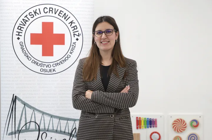 Osijek, 03. 02. 2026., Sjenjak, DV Sjenčica, Crveni križ, GDCK Osijek, Sigurnije &scaron;kole i vrtići, uručenje torbe prve pomoći, Ana Mihaljević SNIMIO BRUNO JOBST