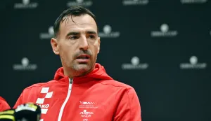 03.02.2026., VaraždinKonferencija za medije uoci dvoboja Davis cup reprezentacija Hrvatske i DanskeNa fotografiji izbornik Hrvatske Ivan DodigPhoto: Marko Jurinec /HINA