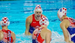Funchal, 03.02.2026 - Hrvatska ?enska vaterpolska reprezentacija pobijedila je u utorak reprezentaciju Izraela sa 16-11 (5-4, 3-2, 4-3, 4-2) i time izborila utakmicu za peto mjesto na Europskom prvenstvu u portugalskom gradu Funchalu.foto HINA/ HVS/ ik