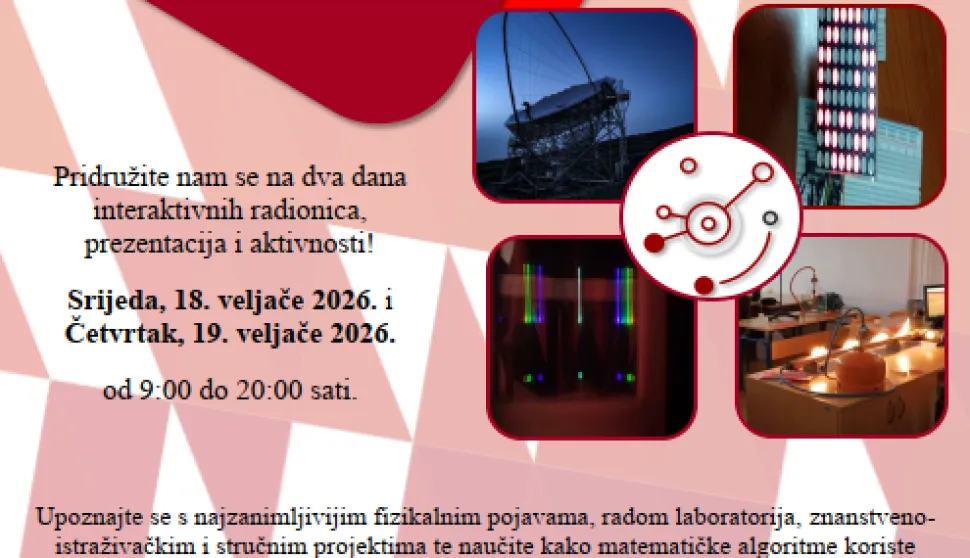 Dani otvorenih vrata Odjela za fiziku 2026.vizaul