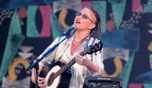 Pictured: KT Tunstall played a set on the stage in the fan village after the third round of the Genesis Scottish Open 2025 at The Renaissance Club, North Berwick, Scotland *** No Sales in the UK *** Photo: SportPix/SIPA USA