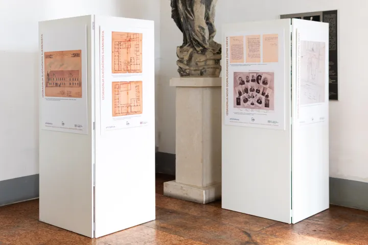 Osijek, 4. 2. 2026. Izložba Strossmayer, građevine i arhitekturaizložba; J. J. Strossmayer; arhitektura; građevine; Rektorat; izlo&scaron;ci; izložak; panel