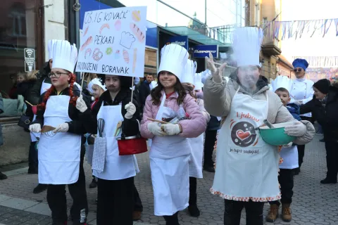 Đakovo, 22. 02. 2025, 31. Đakovački bu&scaron;ari, povorka i predaja ključeva grada.snimio GOJKO MITIĆ