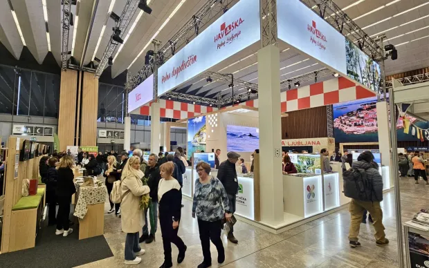 Ljubljana, 04.02.2026 - Slovenija i Hrvatska imaju odli?nu turisti?ku, gospodarsku i politi?ku suradnju, koju ?e nastaviti graditi i dalje, poru?ili su slovenski i hrvatski du?nosnici u srijedu sa slovenskog turisti?kog sajma Alpe-Adria, na kojemu je Hrvatska ove godine zemlja-partner. foto HINA(HTZ/ ik