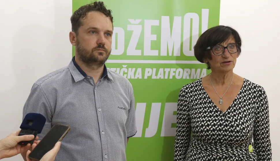 Osijek, 28.07. 2023, Trg Ante Starcevica 10. Press Mozemo o komunalnom redu. snimio GOJKO MITIĆ