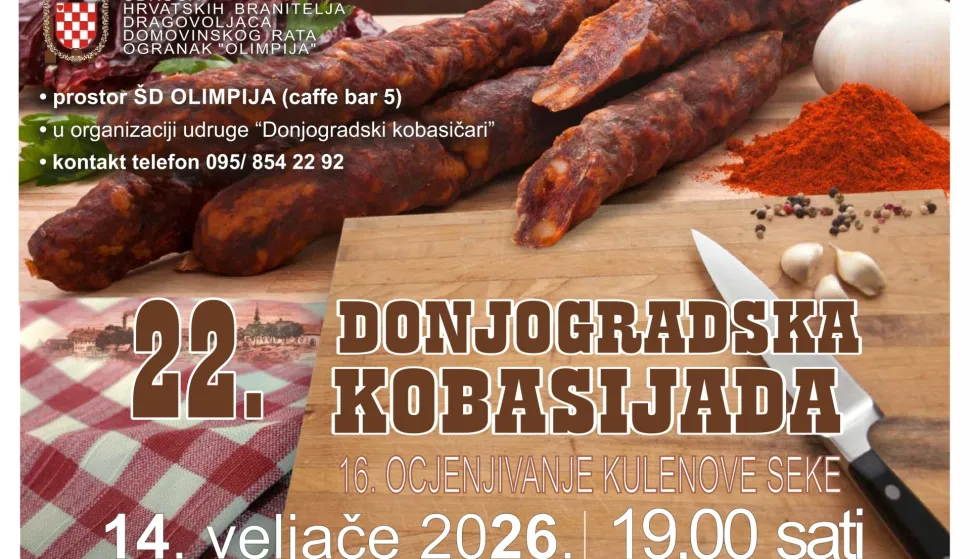 Najstarije ocjenjivanje domaće slavonske kobasice na kojem se okupljaju proizvođači slavonske kobasice i kulenove seke iz cijele Slavonije,Baranje i Srijema te Bosanske Posavine održava se i ove godine