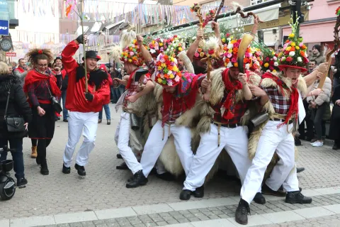 Đakovo, 22. 02. 2025, 31. Đakovački bu&scaron;ari, povorka i predaja ključeva grada.snimio GOJKO MITIĆ