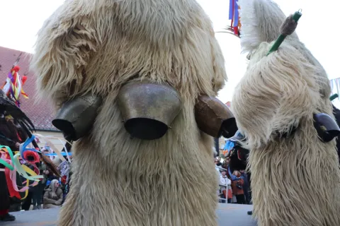 Đakovo, 22. 02. 2025, 31. Đakovački bu&scaron;ari, povorka i predaja ključeva grada.snimio GOJKO MITIĆ