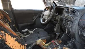 Požar automobila, ilustracija