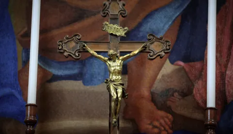 View of a crucifix at the St. Peter's Basilica in the Vatican in Rome, Italy, 11 July 2015. Photo:?Fredrik von Erichsen/dpa - NO WIRE SERVICE -/DPA/PIXSELL