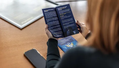 Zagreb, 9.2.2026 - Policijska uprava zagrebačka održala je tematsku konferenciju za medije uoči dana sigurnijeg interneta. Foto Hina/ Dario GRZELJ/ dag