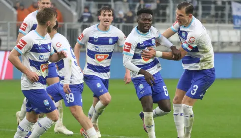 Osijek, 01. 02. 2026, Opus Arena, nogomet, Osijek - Rijeka. SuperSport HNL 25/26. Samuel Akere (57)..snimio GOJKO MITIĆ