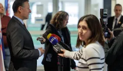 Zagreb, 29.01.2026. - Predsjednika Sabora Gordan Jandroković dao je izjavu za medije pred glasanjeu Saboru o pomjerenju Tomislavu Ćoriću.Na fotografiji Gordan Jandroković.foto HINA/ Edvard &Scaron;U&Scaron;AK/ es