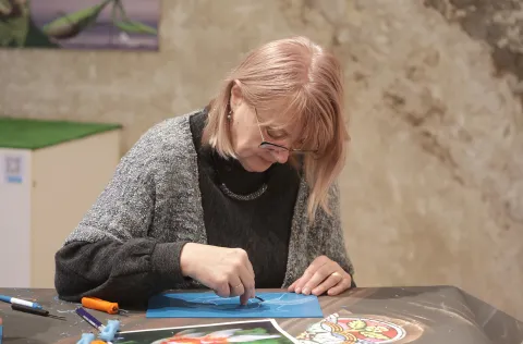 Osijek, 11. 02. 2026., Muzej Slavonije, radionica, projekt, Museorum za građane 60+, radionica - linoleumSNIMIO BRUNO JOBST