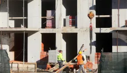 08.02.2022., Karlovac - Gradnja novih stanova u gradskoj cetvrti Grabrik. Photo: Kristina Stedul Fabac/PIXSELL