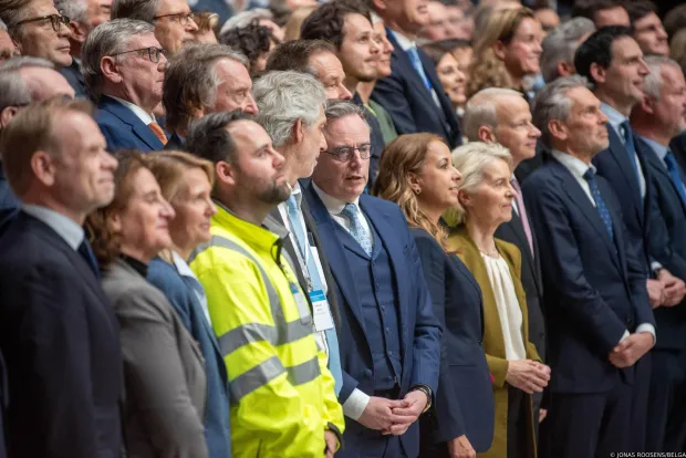 Belgian Prime Minister Bart De Wever is pictured at the European Industry Summit, in Brussels, Wednesday 11 February 2026. BELGA PHOTO JONAS ROOSENS Photo: JONAS ROOSENS/BELGA