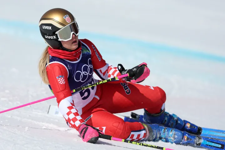 Cortina d'Ampezzo, 15.02.2026 - Hrvatska skija?ica Pia Vu?ini? pala je u prvoj utrci veleslaloma na Zimskim olimpijskim igrama Milano-Cortina 2026. foto HINA/ Damir SEN?AR/ ua
