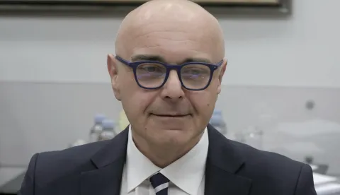 Zagreb.16.2.2025.- Kandidat za novog ministra rada, mirovinskog sustava, obitelji i socijalne politike Alen Ružić saslu&scaron;an je na zajedničkoj sjednici triju saborskih odboraza rad, mirovinski sustav i socijalno partnerstvo, za zdravstvo i socijalnu politiku te za obitelj, mlade i sport.Na slici Alen Ružić.Foto HINA/Tomislav Pavlek/ tp