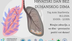 Recite NE cigereti, odaberite zdravlje!Hrvatski dan bez duhanskog dima 2026.