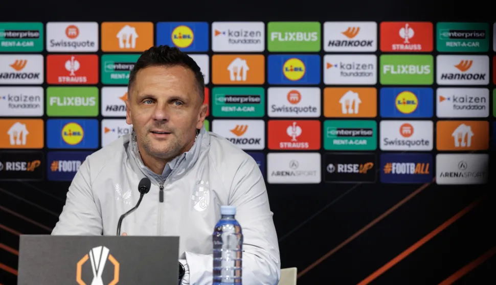 Zagreb, 18.02.2026. - Medijske aktivnosti uoči utakmice GNK Dinamo - Genk.&nbsp;Konferencija za medije GNK Dinamo.Na fotografiji Mario Kovačić.foto HINA/ Edvard &Scaron;U&Scaron;AK