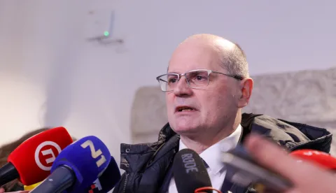 Zagreb, 19.02.2026 - Hrvatski sabor, konferencija za medije Darka Klaisća i HSLS-a na temu izjave Josipa Dabre. Na fotografiji Darko Klasić.foto HINA/ Admir BULJUBA&Scaron;IĆ/ abu