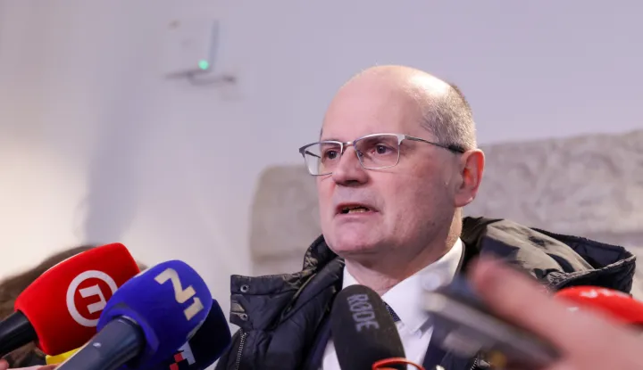 Zagreb, 19.02.2026 - Hrvatski sabor, konferencija za medije Darka Klaisća i HSLS-a na temu izjave Josipa Dabre. Na fotografiji Darko Klasić.foto HINA/ Admir BULJUBA&Scaron;IĆ/ abu