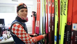 Tesero, 09.02.2026 - Članovi hrvatske reprezentacije u skija&scaron;kom trčanju tijekom službenog treninga u Tesero Cross Country Skiing stadionu na Zimskim Olimpijskim igrama Milano-Cortina 2026. Na slici Tena Hadžić.foto HINA/ Damir SENČAR/ ds