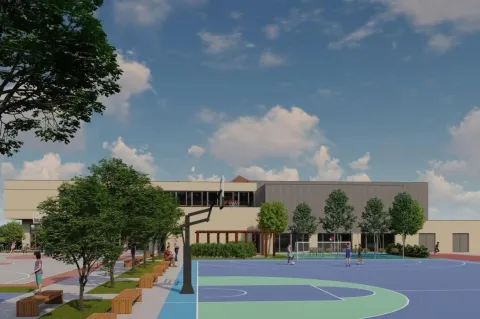 ĐakovoProjekcija Nazorove O&Scaron; nakon dogradnje i rekonstrukcije - i novi sportski tereniVeljača 2026.