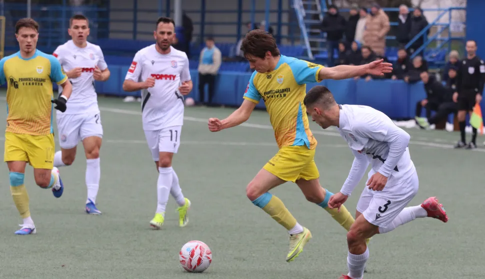 Bijelo Brdo, 21. 02. 2026, Stadion u Bijelom Brdu, nogomet, BSK - Dugopolje, SuperSport Prva NL 25/26. snimio GOJKO MITIĆ