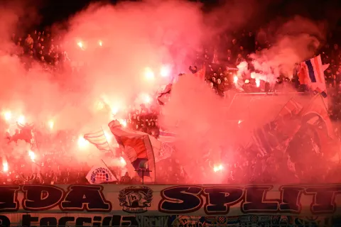 Split.22.02.2026. Utakmica 22. kola HNL-a Hajduk - Rijeka. foto HINA/ Mario STRMOTIĆ/ms torcida, navijači. stadion