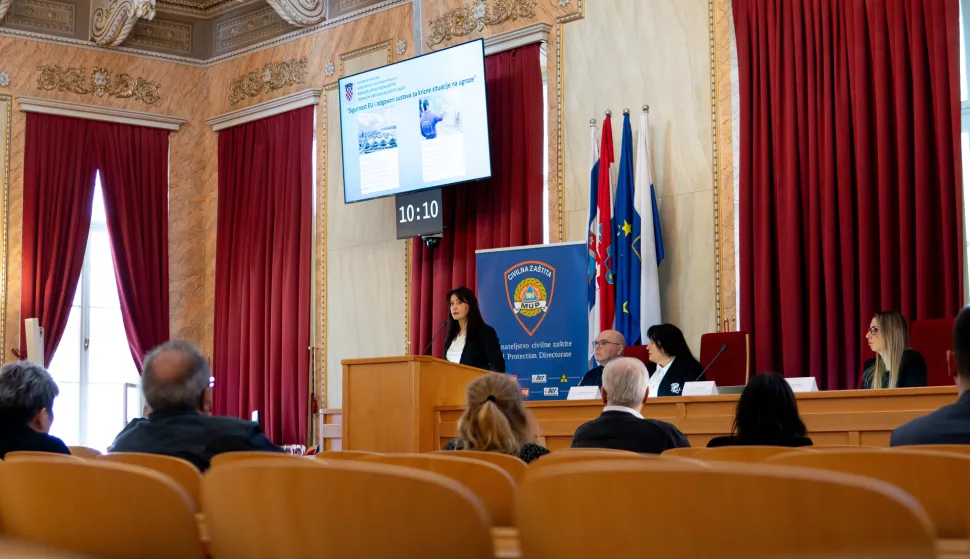 Osijek, 23. 2. 2026., Tribina Civilne za&scaron;titecivilna za&scaron;tita; tribina; za&scaron;tita; Nata&scaron;a Trami&scaron;ak