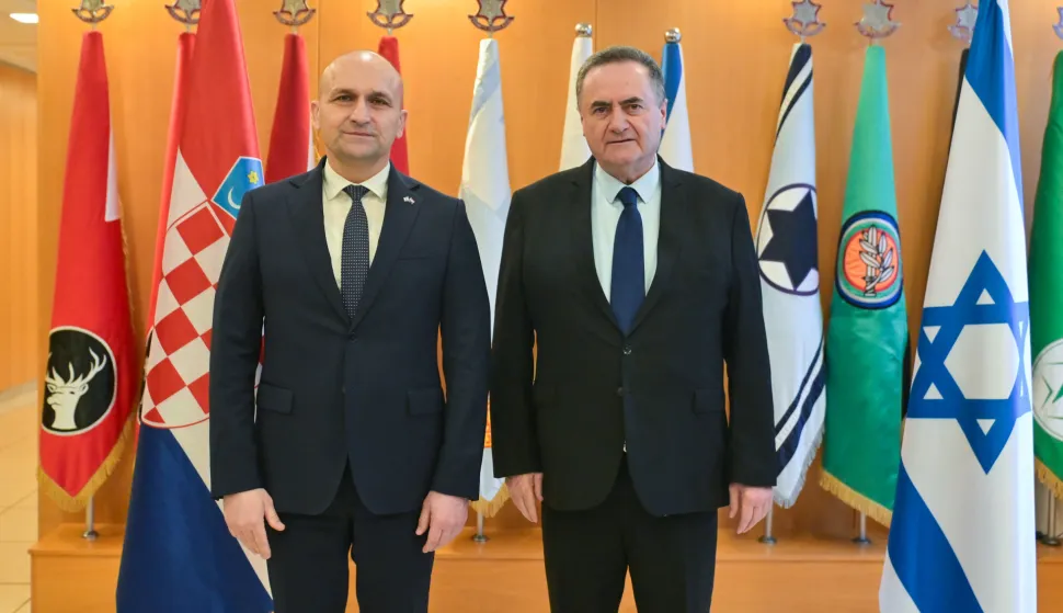 Tel Avivu, 23.2.2026.- Potpredsjednik vlade i ministar obrane Ivan Anu?i? u sklopu slu?benog posjeta Izraelu sastao se s izraelskim ministrom obrane Israelom Katzom. foto HINA/ ua