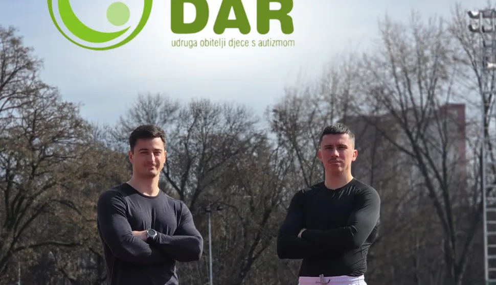 Dva mlada Osječanina Benjamin Relić i Filip Vuk odlučila su trčati za Udrugu obitelji djece s autizmom "Dar"u sklopu natjecanja Hyros
