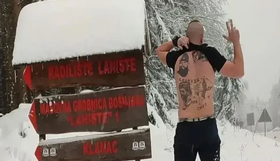 Drago&nbsp;Tendžerić, osu&scaron;en zbog isticanja četničkih simbola kraj masovne grobnice,.četnik, masovna grobnica