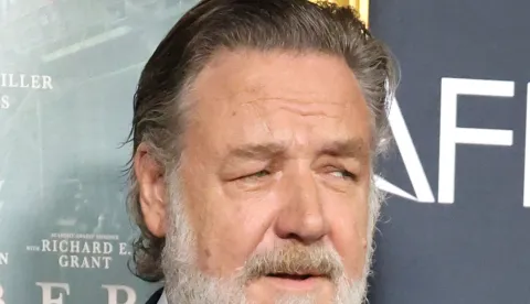 LOS ANGELES - OCT 24: Russell Crowe at the 2025 AFI FEST - "Nuremberg" Premiere at the TCL Chinese Theater IMAX on October 24, 2025 in Los Angeles, CA (Photo by Katrina Jordan/Sipa USA) Photo: Katrina Jordan/SIPA USA